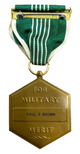 WW2 US For Military Merit Medal & Ribbon Named Paul R Brown