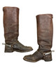 WW1 Canadian CEF Officers High Top Leather Boots with C Broad Arrowed Spurs