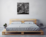 Cheetah With Cub Wall Art Print on the wall