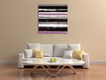 Blinds H Wall Art Print on the wall