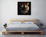 Digital Tiger Wall Art Print on the wall