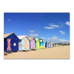 Beach Boxes Melbourne Wall Art Print