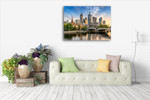 Melbourne Cityscape Wall Art Print on the wall