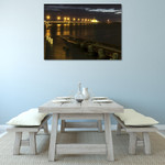 St Kilda Pier Night Lights Wall Art Print on the wall