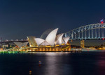 Sydney Opera House at Night Wall Print