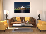 Sydney Opera House at Night Wall Print on the wall