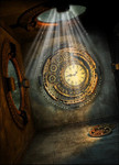 Mystical Metal Clock Wall Art Print