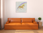 Whimsical Unicorn I Wall Art Print on the wall