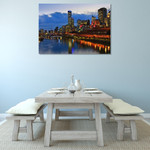 Yarra River Night Scene Wall Art Print on the wall