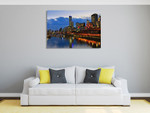 Yarra River Night Scene Wall Art Print on the wall