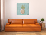 A Pineapple Wall Art Print on the wall