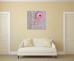 Flower of Love Wall Art Print on the wall