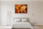 Abstract World Map Wall Art Print on the wall