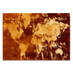 Abstract World Map Wall Art Print