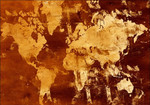 Abstract World Map Wall Art Print