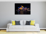 Lighting of Sydney Opera Wall Print on the wall