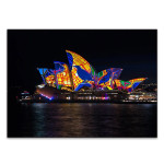 Lighting of Sydney Opera Wall Print