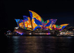 Lighting of Sydney Opera Wall Print