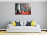 Autumn Fallen Leaves Wall Print on the wall