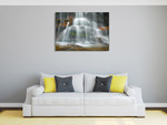 Rainforest Waterfall Wall Art Print on the wall