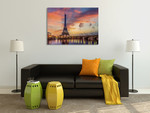 Eiffel Tower at Sunrise Wall Print on the wall