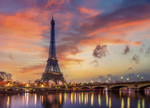 Eiffel Tower at Sunrise Wall Print