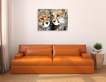 Cheetah Cubs Wall Art Print on the wall