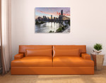 Brisbane Cityscape Wall Art Print on the wall