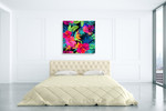 Hibiscus Palms Wall Art Print on the wall