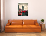 London Red Telephone Box Print on the wall