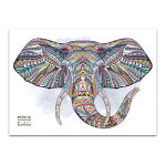 African Ethnic Elephant Wall Art Print