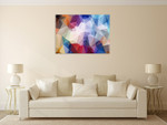  Geometrical Rainbow Wall Art Print on the wall
