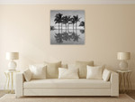 Palm Trees Serenity Wall Art Print on the wall