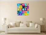 Digital Geometric Wall Art Print on the wall