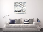 Gray Marble Wall Art Print  on the wall