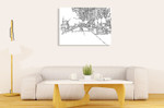 Boston City Line Wall Art Print on the wall