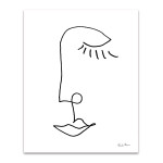 Faces II Line Wall Art Print