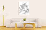  Streetscape Line Art Print on the wall