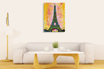 Eiffel Tower Paris Wall Art Print on the wall