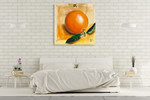 The Orange Fruit Wall Art Print on the wall