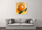 The Orange Fruit Wall Art Print on the wall