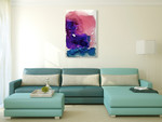 Misty Surreal Ink Flow II Wall Art Print on the wall