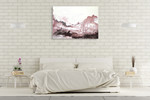 Pink Blush Ink Flow Wall Art Print on the wall