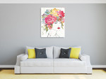 Floral Figures I Wall Art Print on the wall