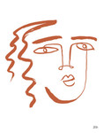 Making Faces V Terracotta Wall Art Print