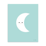 White Moon Wall Art Print