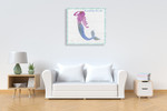 Mermaid Friends IV Fun Wall Art Print on the wall