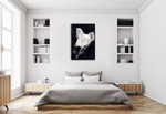 White Horse Wall Art Print on the wall