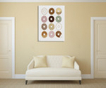 Donuts Wall Art Print on the wall