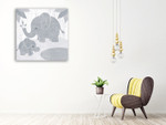 Safari Fun Elephant Wall Art Print on the wall